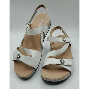 Romika Women's Leather Strappy Sandal Comfort Shoe White Size 41